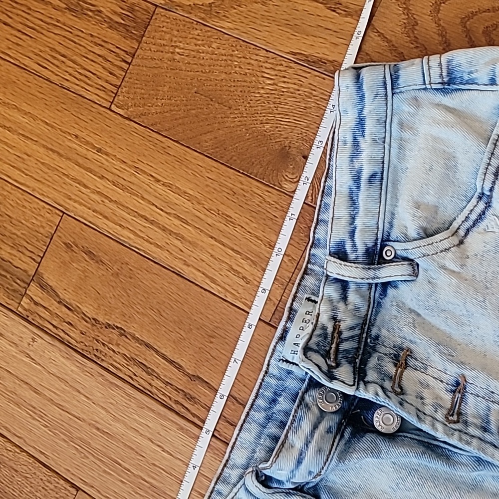 Trendy Light Blue Distressed Denim Shorts - Picture 8 of 11
